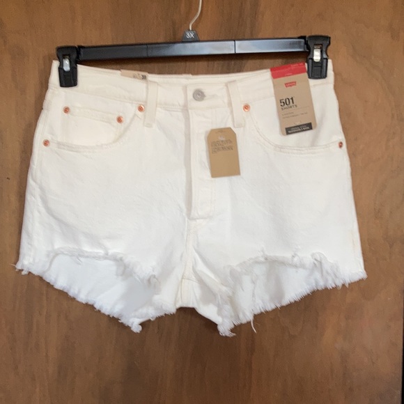 Levi’s distressed high rise 501 jean denim short cutoff vibe Size 31 - Picture 4 of 17